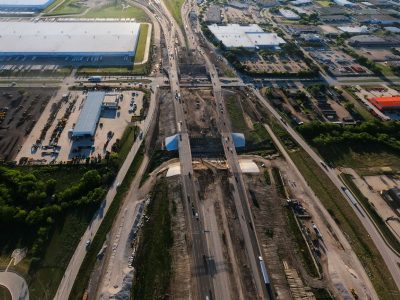 I-820 at Mark IV Pkwy. looking west