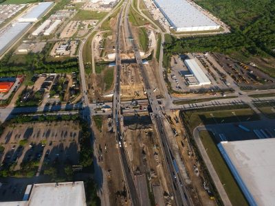 I-820 at Mark IV Pkwy. looking west