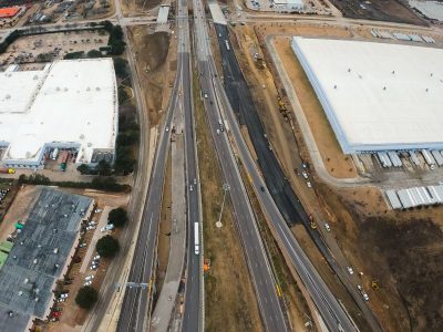 I-820 at Mark IV Pkwy. looking west
