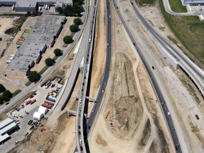 I-820 just west of I-35W looking west