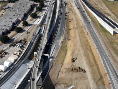 I-820 just west of I-35W looking westbound