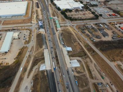 I-820 just west of Mark IV Pkwy. looking east