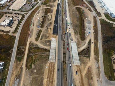 I-820 just west of Mark IV Pkwy. looking west