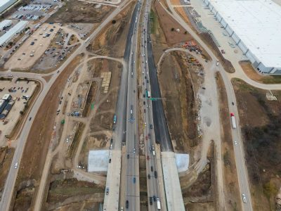 I-820 just west of Mark IV Pkwy. looking west