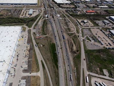 I-820 west of Mark IV Pkwy. looking east
