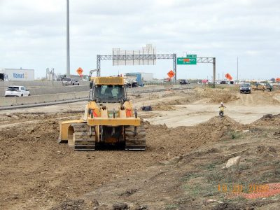 I-820 work at Mark IV Pkwy. looking west