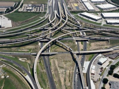 I-820/I-35W interchange looking eastbound