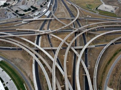 I-820/I-35W interchange looking westbound