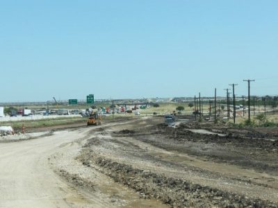 June 2013: Grading for new northbound ramp to US 287 north of Basswood Blvd.