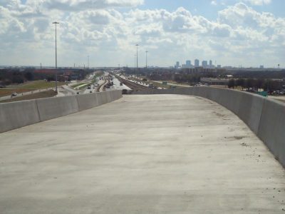 March 2013: Northbound IH 35W managed lane tie-in to eastbound IH 820