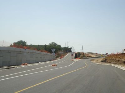 May 2013: New eastbound SH 121/183 frontage road between Brown Trail and Bedford Road