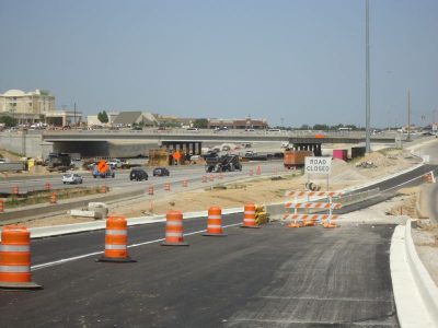June 2013: New eastbound frontage road pavement west of Westpark Way