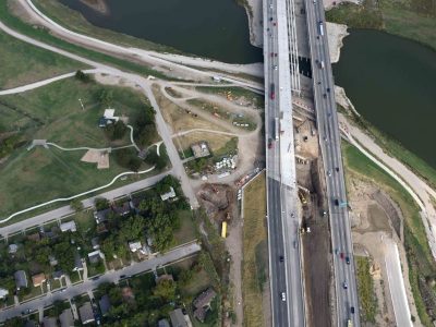 Northbound I-35W at Trinity River