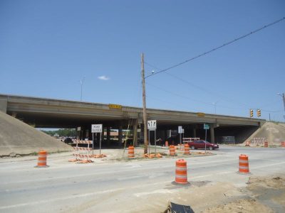 June 2013: Norwood Drive and eastbound frontage road prior to demolition