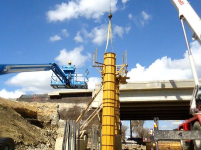 February 2013: Pouring columns near Beach Street