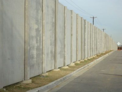 November 2012: Sound walls near pedestrian bridge