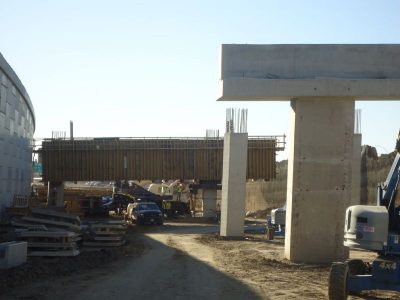 January 2013: Support columns and caps west of Precinct Line Road