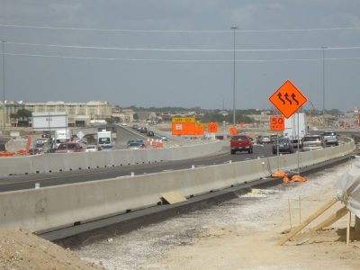 June 2013: Temporary left-lane exit to northbound SH 121 from eastbound SH 121/183