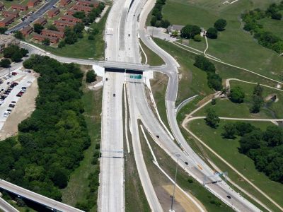 US 287 (Spur 280) just north of I-30 looking northwest