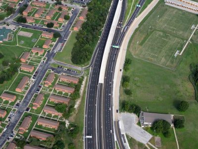 US 287/Spur 280 at Chambers St. looking westbound