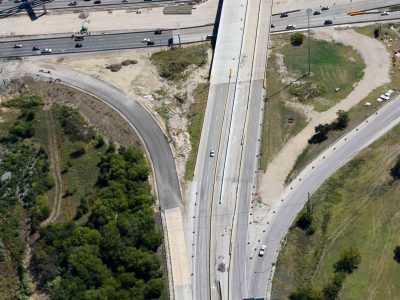 US 287/Spur 280 at I-35W looking eastbound