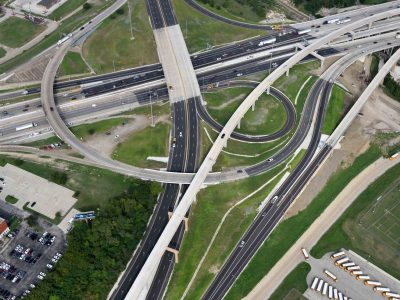 US 287/Spur 280 just east of I-35W looking westbound