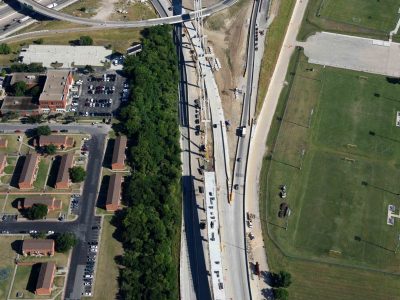 US 287/Spur 280 just east of I-35W looking westbound