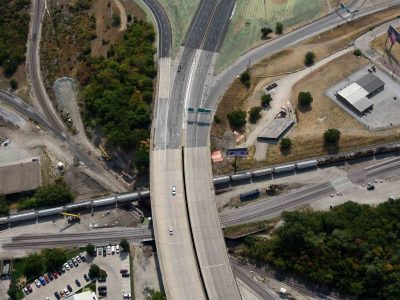 US 287/Spur 280 just west of I-35W looking eastbound