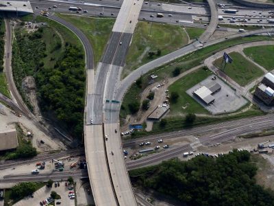 US 287/Spur 280 just west of I-35W looking eastbound