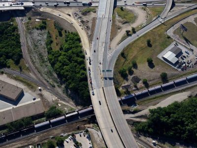 US 287/Spur 280 west of I-35W looking eastbound