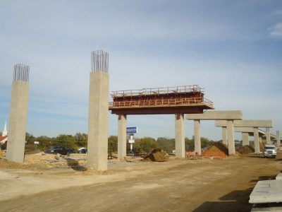 November 2012: Construction of new westbound Brown Trail/Norwood Drive off-ramp