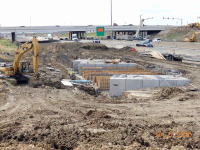 Work along I-35W at N Tarrant Pkwy.