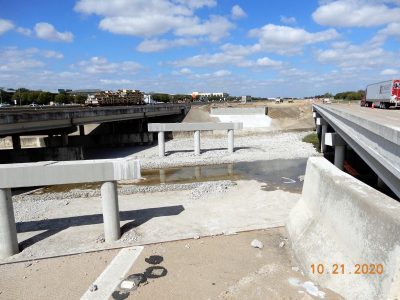 Work along I-35W just north of Westport Pkwy.