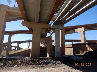 Work at the I-35W/I-820 interchange