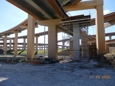 Work at the I-35W/I-820 interchange