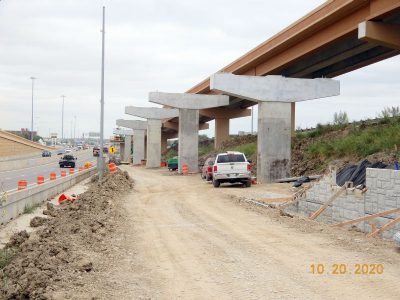 Work at the I-35W/I-820 interchange