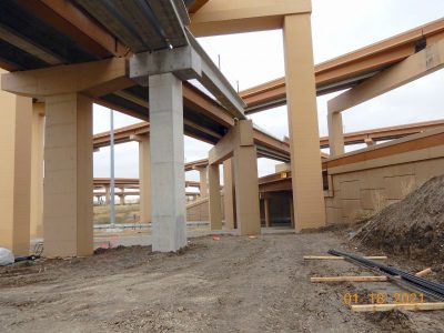 Work at the I-35W/I-820 interchange