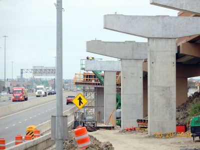 Work at the I-35W/I-820 interchange