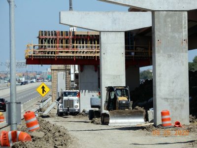 Work at the I-35W/I-820 interchange