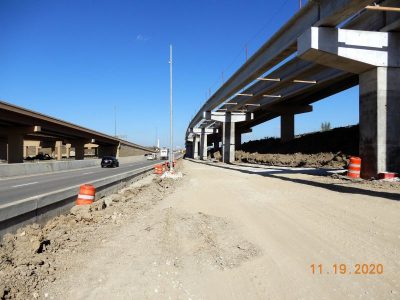 Work at the I-35W/I-820 interchange