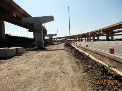 Work at the I-35W/I-820 interchange