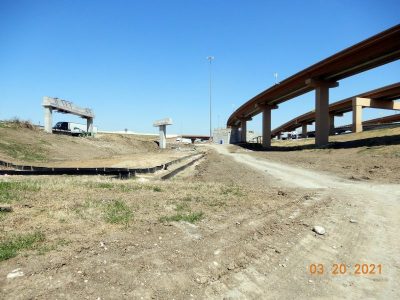 Work at the I-35W/-820 interchange