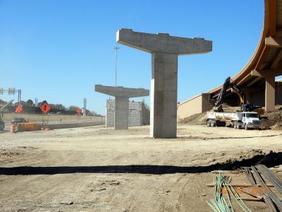 Work at the I-35W/I-820 interchange
