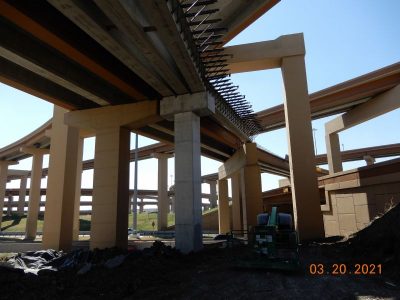 Work at the I-35W/I-820 interchange