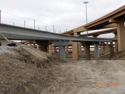 Work at the I-35W/I-820 interchange