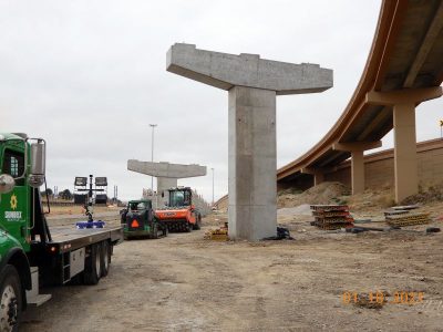 Work at the I-35W/I-820 interchange