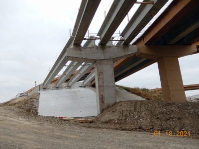 Work at the I-35W/I-820 interchange