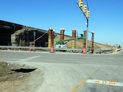 Work on Golden Triangle Blvd. at I-35W