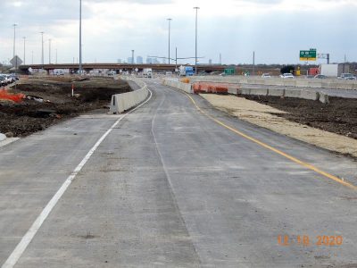 Work on I-35W at N Tarrant Pkwy.