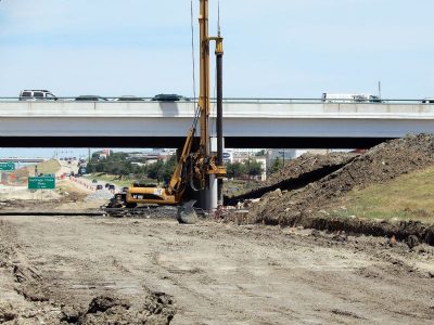 Work on I-35W at N Tarrant Pkwy.